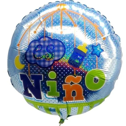 Globo Metalizado Es Niño con Aire 18 pulgadas